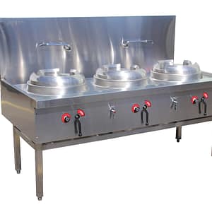 Time Triple Ring Wok Model: CWS-T3 - 3 Burner Wok Station