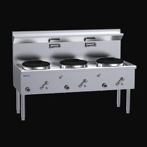Luus WZ-3C Waterless Wok - 3 Burners ( Chimney, Duckbill )