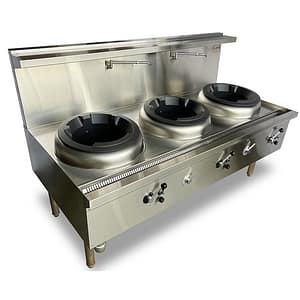 JASPER JA-3DB-L Triple Wok Range with 240Mj Duckbill Burners – Ideal for Commercial Asian Kitchens