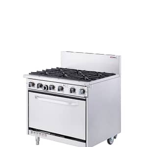 Kenna 4/6 Burner Commercial Gas Stove with Oven