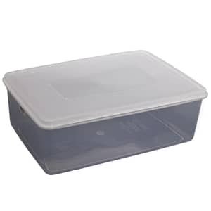 Kitchen Knock 014678 6.5L food storage box with white lid, clear polycarbonate container for commercial kitchens