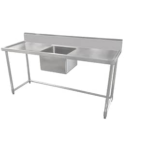 Kitchen Knock 419938 Stainless Steel Single Sink Bench with Centre Sink and Leg Brace