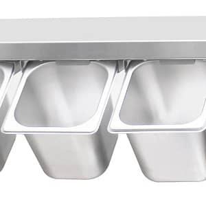 Kitchen Knock 415899 GN Pan Rack – Stainless Steel Single Wall Shelf for 1/4 & 1/6 GN Pans