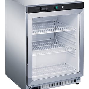 FED-X XR200SG 130L Single Glass Door Bar Fridge, Stainless Steel, Digital Control