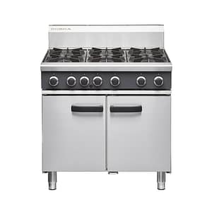 Cobra CR9D – 6 Open Burners with 2/1 GN Static Oven | Professional Cooking Range
