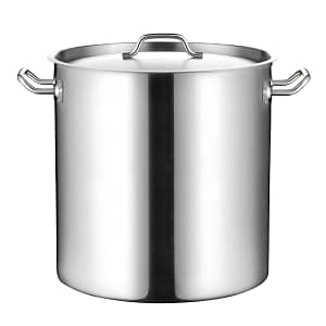 Kitchen Knock 169L Stainless Steel Stock Pot Ø600mm – Induction & Gas Compatible, Heavy-Duty Design