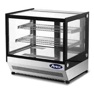 Atosa WSF160L Countertop Cake Showcase 900mm featuring square glass display, ideal for cakes and pastries.