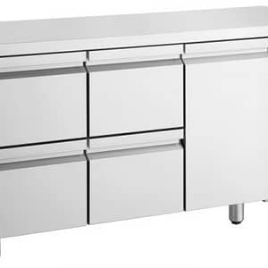 Inomak UBD4000 Under Bar Drawer Fridge with 1 Door and 4 Drawers, 1790mm Stainless Steel