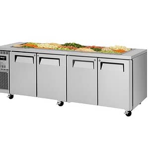 Turbo Air KSR24-4(FB) Salad Buffet Table - 4-Door Commercial Fridge