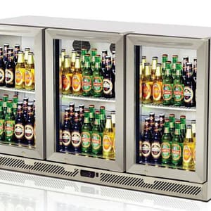 Turbo Air TB13-8H-SWS 190L back bar refrigerator with stainless steel finish.