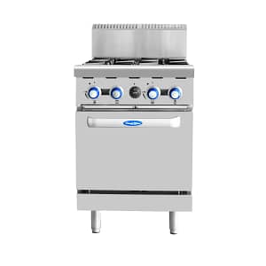 Cookrite Commercial Gas Cooktop - 4 Burners with Oven LPG AT80G4B-O-LPG