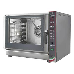 TECNODOM TDC-5VH Digital 5 Tray Combi Oven showcasing advanced cooking functions, ideal for bakeries and restaurants