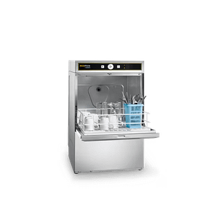Hobart ECOMAX 404 undercounter glasswasher 400 × 400 mm rack 1.8 L per cycle 240 V 15 A – front view, Australia