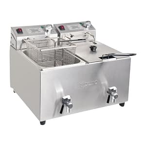 Apuro Double Fryer with Timer - 2x8Ltr - 2.9kW