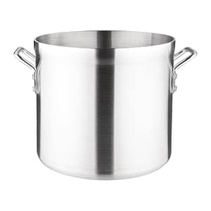 Vogue S352 aluminium stock pot 18.9L, 300mm, with side handles – front view, Australia