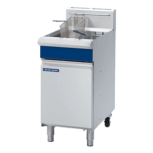 Blue Seal GT45 450mm gas fryer with 20L oil capacity, 31kg/hr output and twin 45MJ burners – Australia