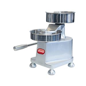Grange GRF100 Manual Burger Patty Maker – 100mm Diameter Press with Stainless Steel Body and 1000 Separators