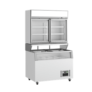 Thermaster ZCD-TD125 supermarket combined freezer with LED lighting, auto-defrost and glass doors – Australia