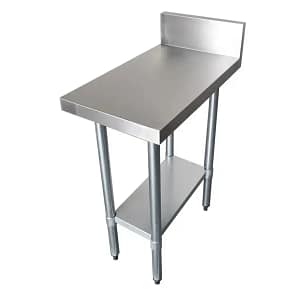 Kitchen Knock stainless steel work bench with splashback & undershelf 300×800×900+150mm SKU 631098
