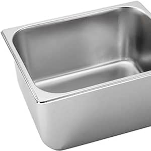 Kitchen Knock 1/2 Size Gastronorm Pans, 200mm Deep, Stainless Steel, 6-Pack