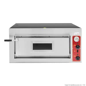 Bakermax EP-2-1E Black Panther pizza deck oven, 4 pizza capacity, 500°C, stone sole, stainless front – Australia