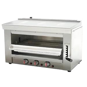 Gasmax REB-03E heavy duty natural gas salamander grill with cast iron surface
