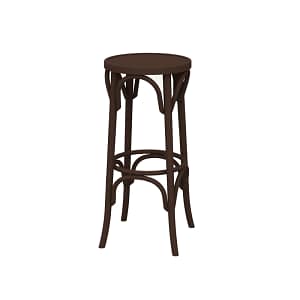 Elegant Walnut Paged Bentwood 750 Backless Bar Stool - Enhance Your Space with Timeless Design