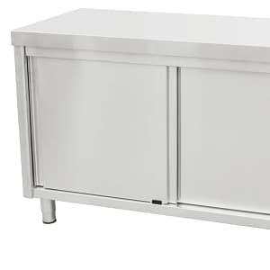 Kitchen Knock 424531 Stainless Steel Sliding Door Cabinet – 1200x700x900mm, HACCP Approved
