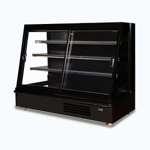 Bromic SVM2500SD-NR 885L semi vertical multideck display fridge with sliding glass doors