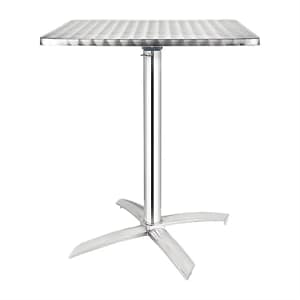 Bolero CG838 square stainless steel flip-top table 600mm, café patio outdoor nesting table, Australia