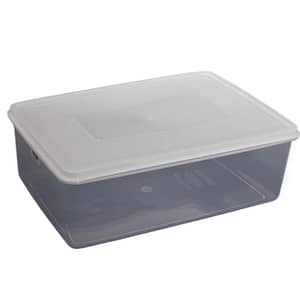 Kitchen Knock 014678 6.5L food storage box with white lid, clear polycarbonate container for commercial kitchens