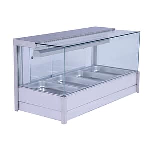 Bonvue BM14SC square countertop wet and dry bain marie, 1388mm wide, 3000W, stainless steel, 35–85°C – Australia