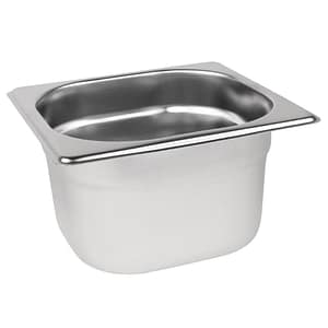 Vogue DN724 stainless steel gastronorm tray 1/6 size 100mm deep, 1.7L capacity – Australia