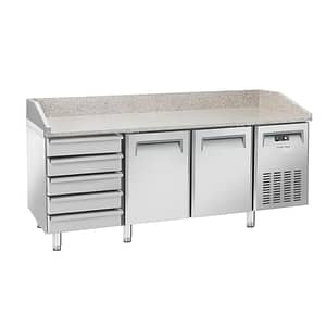 Saltas MPB0026 Marble Top Pizza Fridge with 430L Capacity – Ideal for Pizzerias & Commercial Kitchens