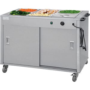 FED YC-3 chilled food service cart, stainless steel gastronorm compatible refrigerated trolley – Australia