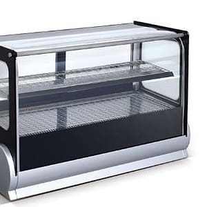Anvil DGHV0530 Hot Square Countertop Showcase with 140L Capacity and Wire Shelving
