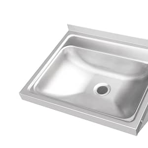Kitchen Knock 631195 compact stainless steel wall-mounted hand basin, ideal for hygiene stations