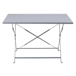 Bolero CH969 grey pavement style folding table 1100×700mm powder-coated steel – Australia