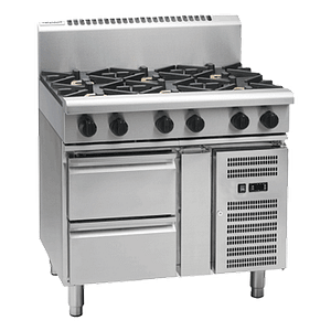 Waldorf 900mm Gas Cooktop with Refrigerated Base - RN8600G-RB