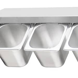 Kitchen Knock 415899 GN Pan Rack – Stainless Steel Single Wall Shelf for 1/4 & 1/6 GN Pans