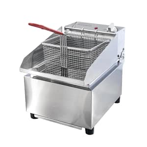 Woodson W.FRS80 Single Pan Fryer with 8L Capacity and Thermostat Control