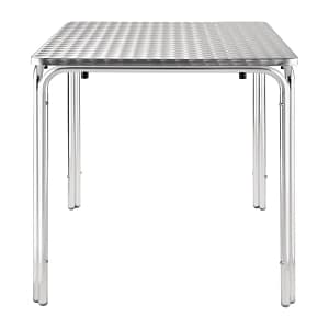 Bolero Stacking Square Table St/St with Curved Edge