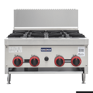 Gasmax RB-4E 4-burner commercial gas cooktop with flame failure, stainless steel, NG – Australia