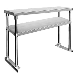 FED 1500-WBO2 double tier stainless steel workbench overshelf, 1500mm wide, SUS304, commercial kitchen shelving, Australia