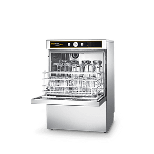 Hobart Ecomax Plus G415 compact glasswasher 60 racks/hr with hygiene cycle – Germany