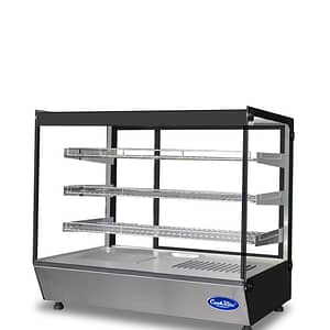 Atosa WHF150L Hot Countertop Square Display Showcase with 150L capacity, ideal for bakeries and cafes