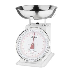 Vogue F176 kitchen scale with removable bowl, 20kg capacity, 50g graduation – front view, Australia
