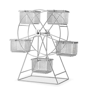 Stainless steel five serve basket ferris wheel display stand 075062