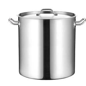 Kitchen Knock 169L Stainless Steel Stock Pot Ø600mm – Induction & Gas Compatible, Heavy-Duty Design