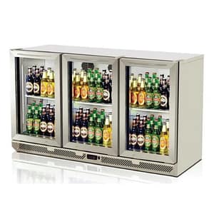 Turbo Air TB13-8H-SWS 190L compact back bar refrigerator with dual swing doors.